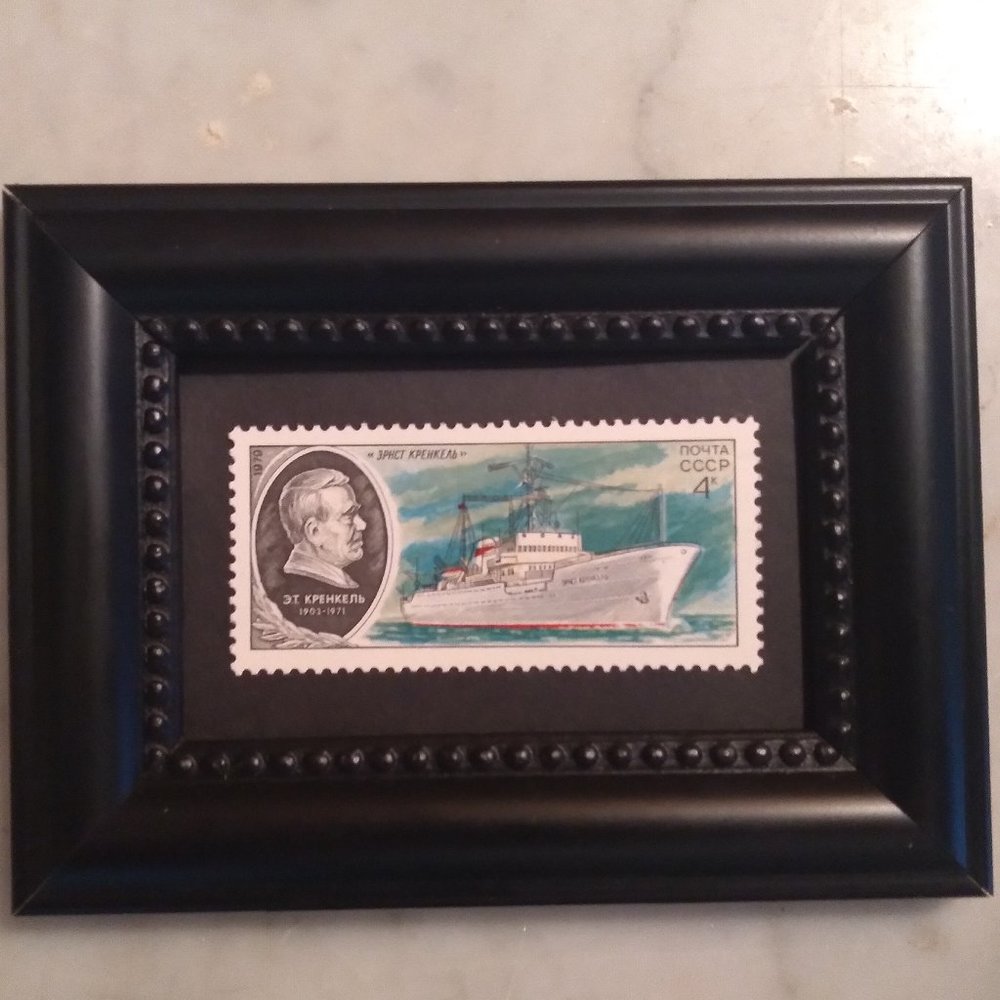 Framed Stamp Art - Exploring the Artic